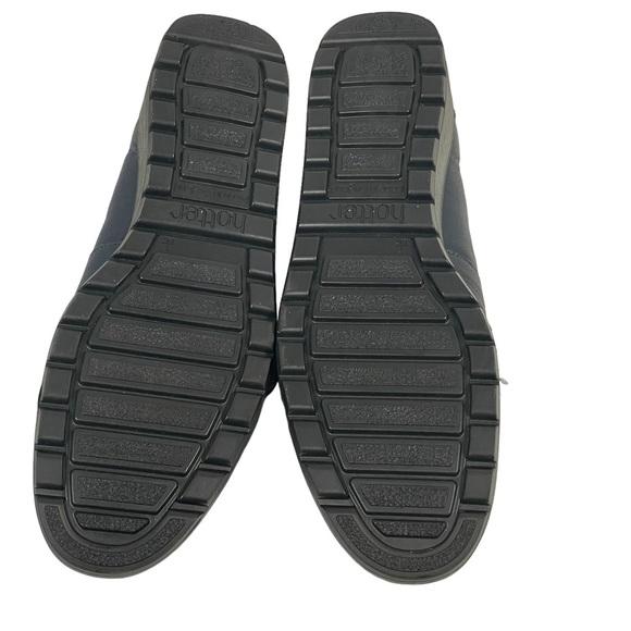 Hotter Comfort Concept Navy Leather Slip On Low Wedge Casual Shoes Sz US 9 - Picture 9 of 11